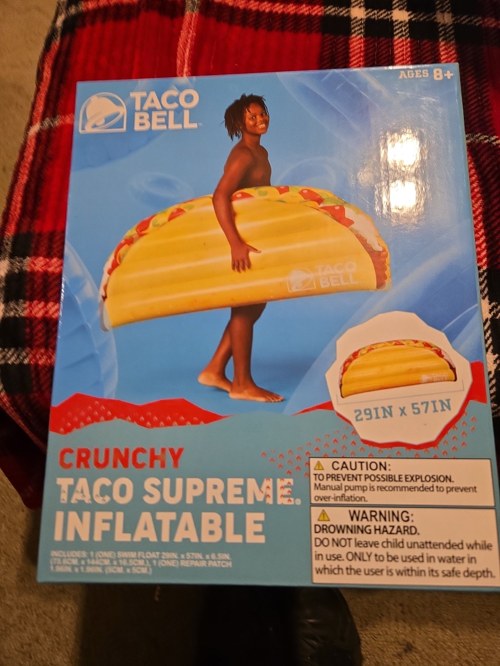 Taco Bell Crunchy Taco Inflatable Pool Float - Yellow